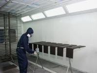 Cabines de pintura com filtro seco e com cortina de água, salas limpas para produção de móveis Cabine de pintura para móveis